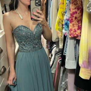 Morilee strapless bridesmaid prom dress